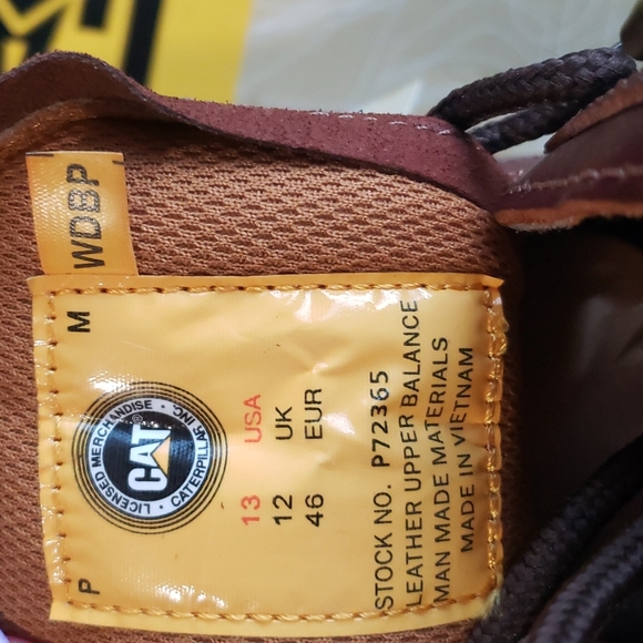 CATERPILLAR Men brown work boots size 13 - Picture 9 of 11